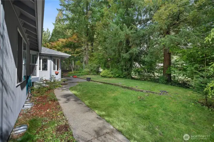 NATURAL BORDER AROUND LOT FOR PRIVACY