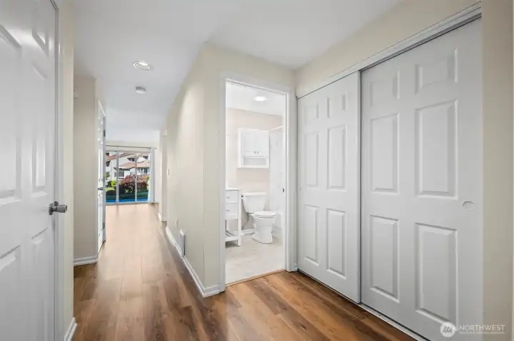 Laundry in closet