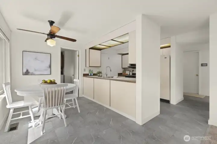 Plenty of options for eating space.