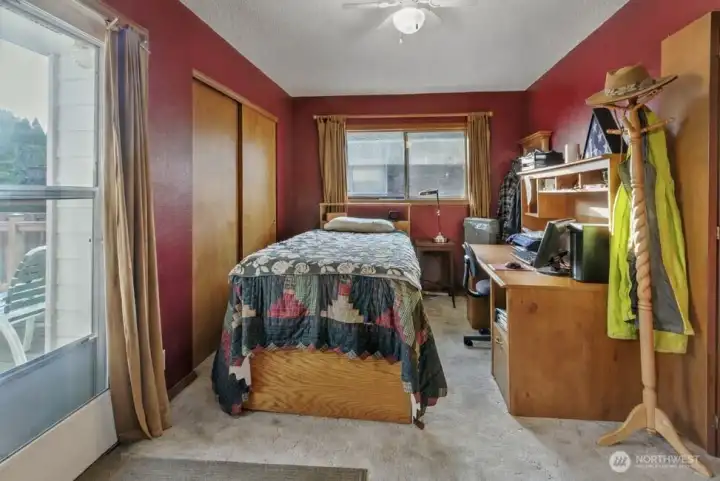 Bedroom from bathroom.