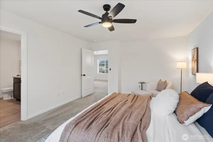 Primary bedroom is large!