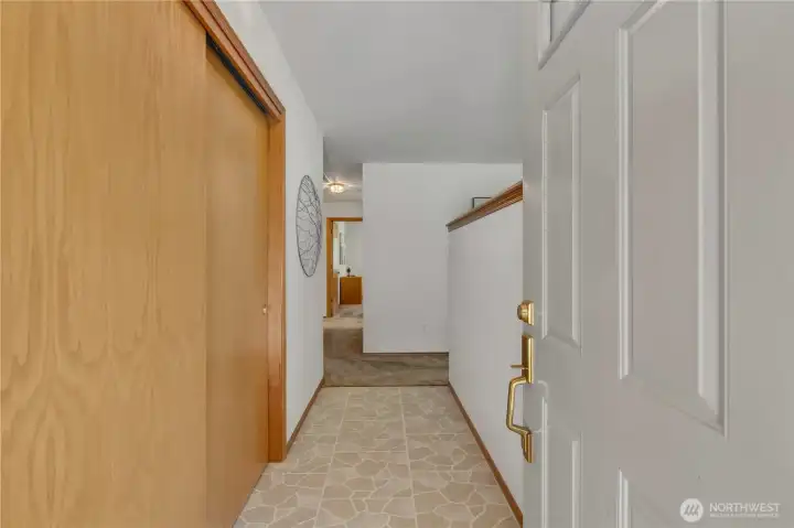 Entry is warm and inviting