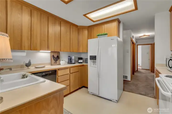 Kitchen is functional and includes all appliances