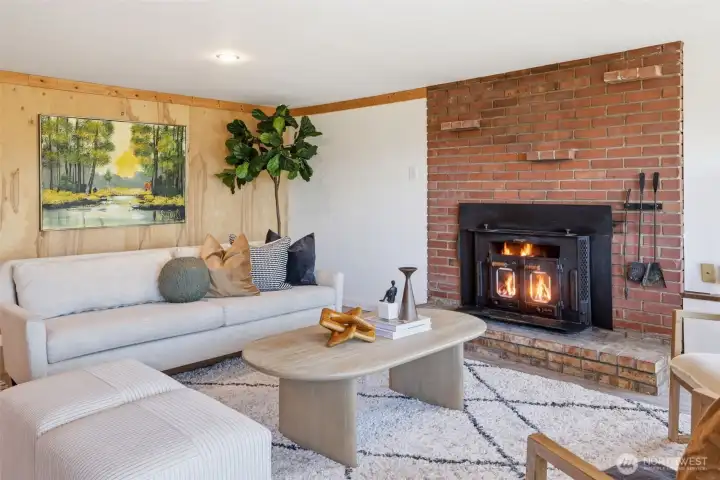 Lower level great room.