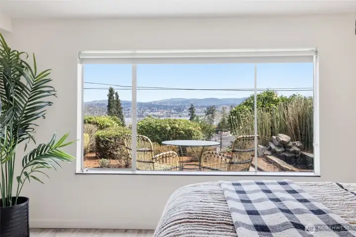 View from the large window in the lower level bedroom.