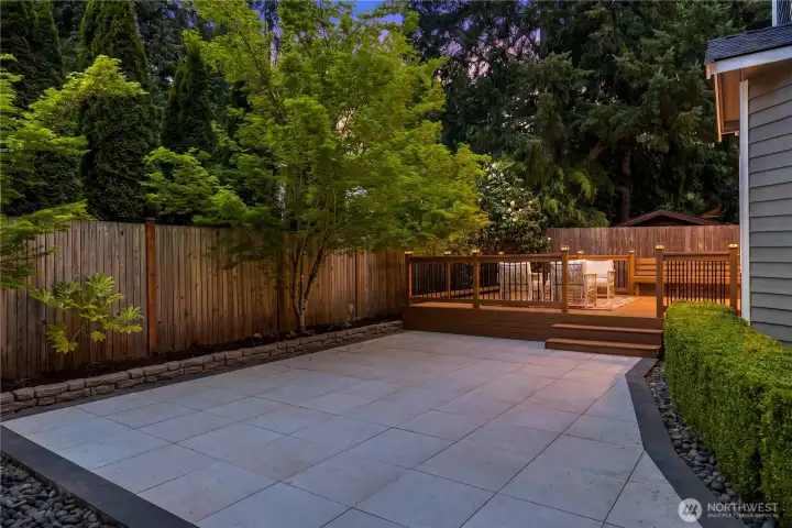 Looking back at the deck.