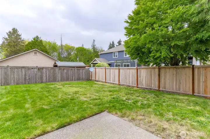 Big backyard for games and entertaining!