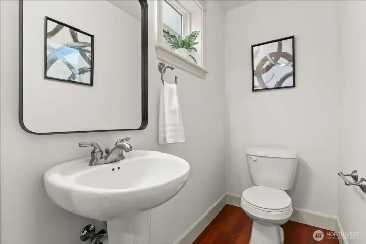 A powder room on the same level as the great room! A powder room on the same level as the great room!