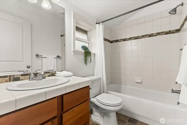 Just outside the 2nd bedroom is a full bathroom. Just outside the 2nd bedroom is a full bathroom.