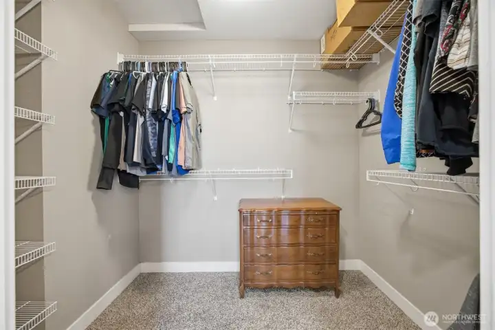 Primary walk in closet.