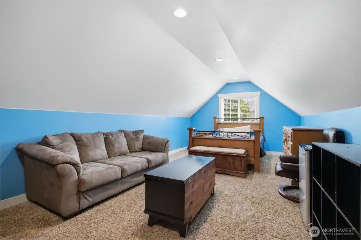 Bonus room above the garage.
