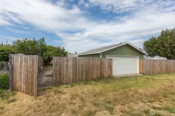 2-car garage accessed from the alley