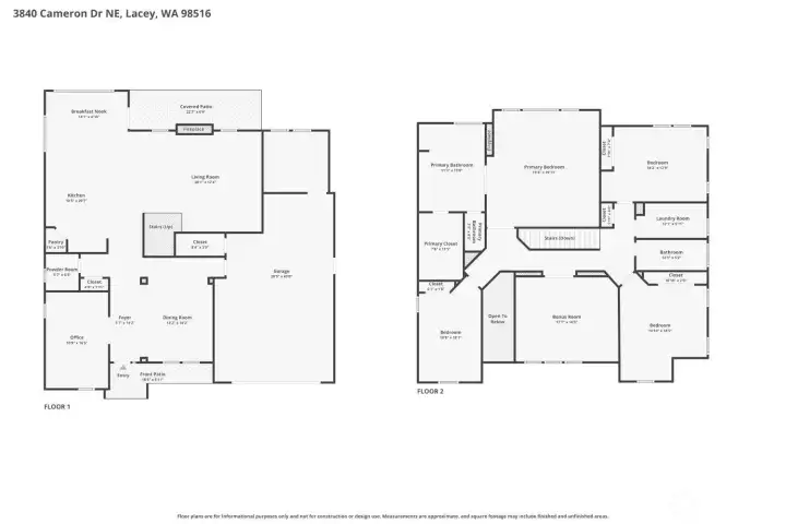 Floor plans.