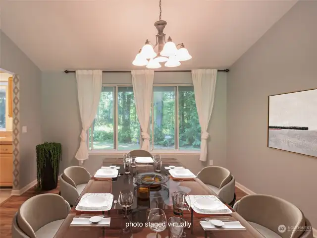 Dining Room. Staging is virtual.
