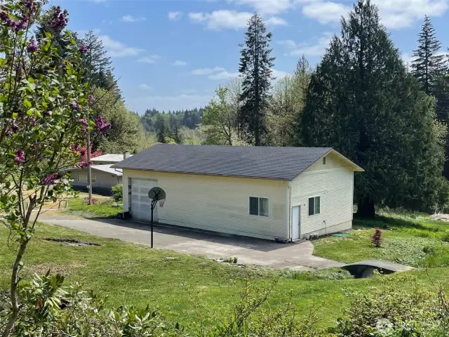 View of Detached garage/house from main house.