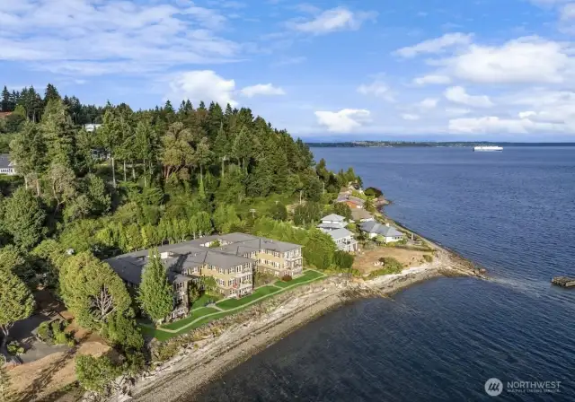 Welcome To South Beach Condominiums on the southern end of beautiful Bainbridge Island.  All residents have shared access to the private low-bank beach.