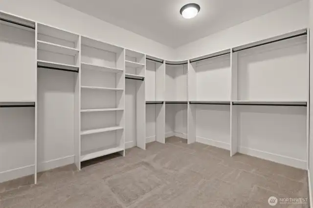 Spacious walk-in closet