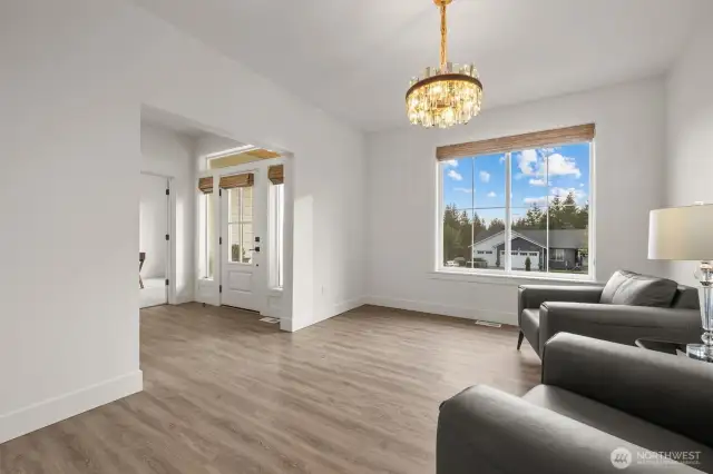 Family room facing the den
