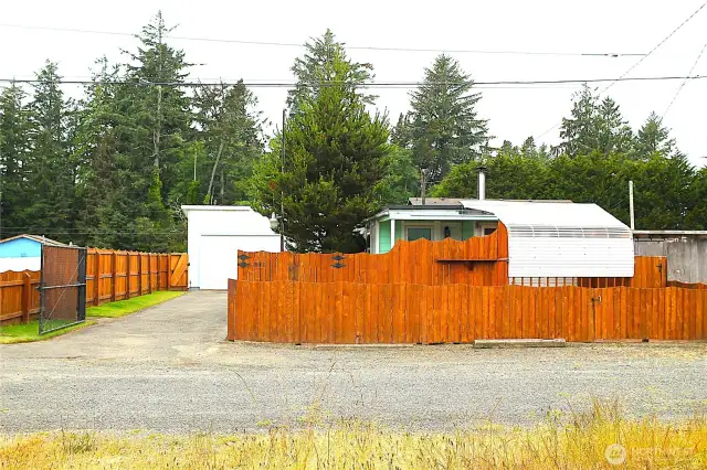 The fully fenced property in its great central location.