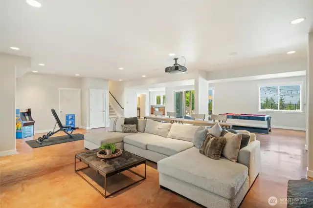 Lower level with ADU potential or pool entertainment area.