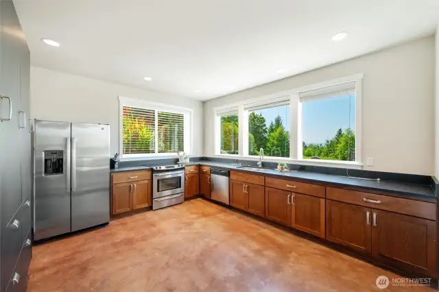 Lower level ADU or pool kitchen.
