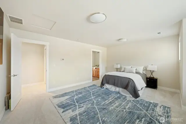 Upper level bedroom with Jack & Jill bathroom.