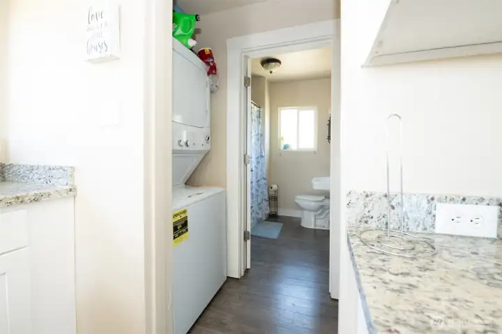 ADU Laundry and bathroom