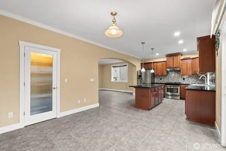 Pantry with glass door
