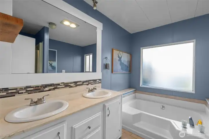 Primary Bathroom with separate shower and tub
