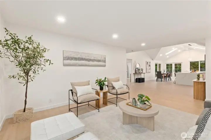 Spacious and bright living area