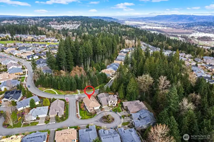 Prime, sunlit corner lot on a cul-de-sac.