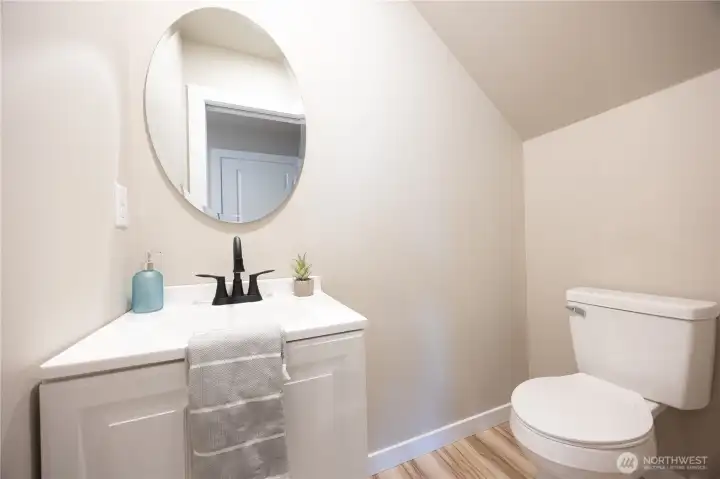 1/2 bath on the first level