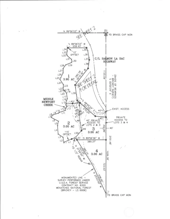 Homesite on Lot 3 with 4 additional parcels included.