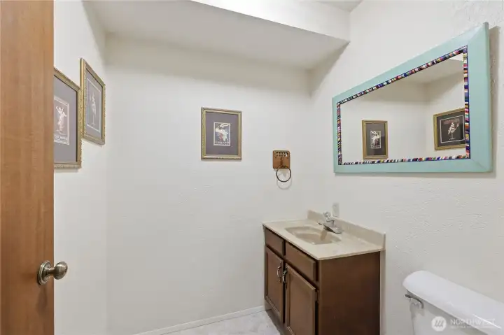 Half bath off the rec room