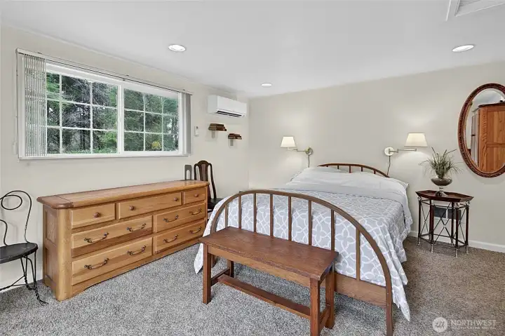 Primary Bedroom with Ductless Heat Pump