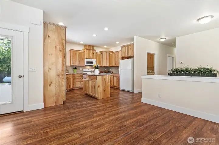 All the wood creates a warm and homey atmosphere.