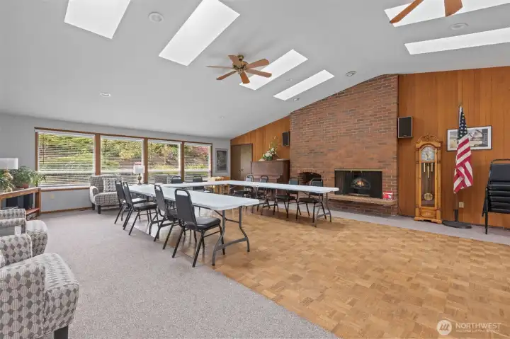 community room with lots of events