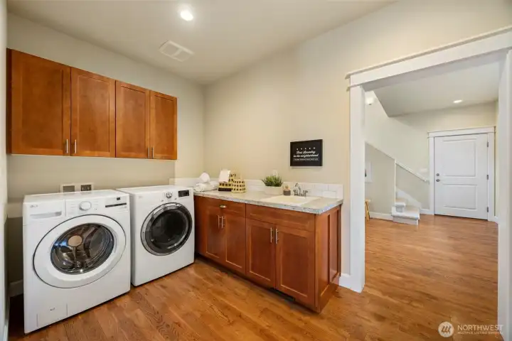 Laundry on main level.