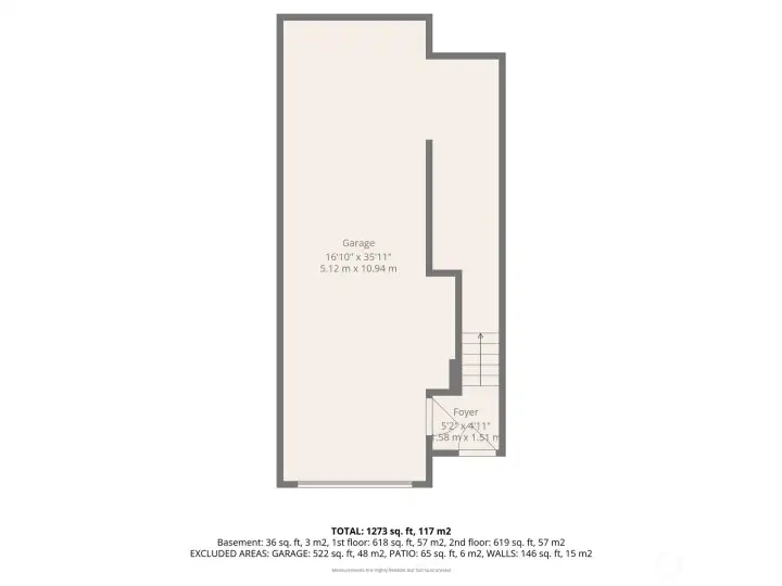 Floorplan Entry level:  2 Car tandem garage with extra storage!!!