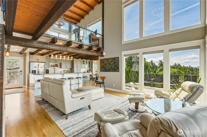 Living Room View To Loft