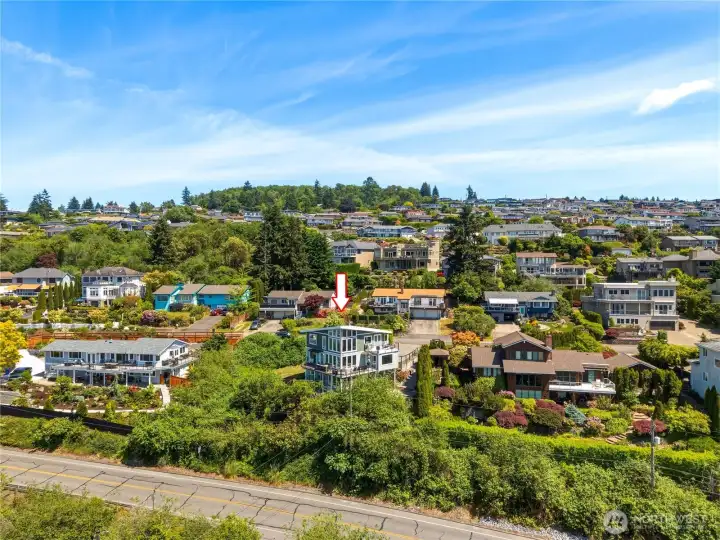 Drone View Of The Home Looking East