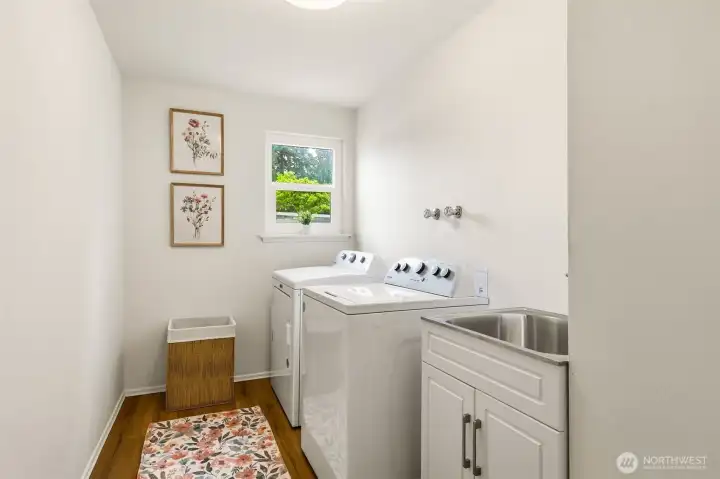 Dedicated utility room and utility sink