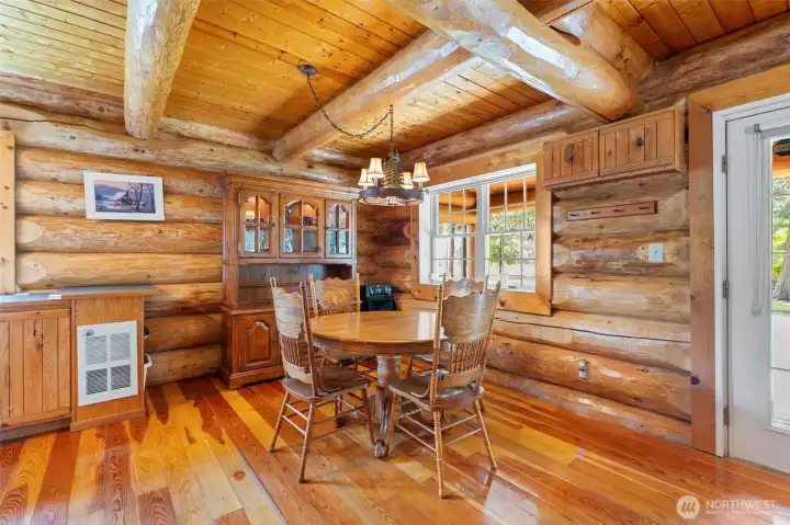 Check out the adorably rustic light fixture!