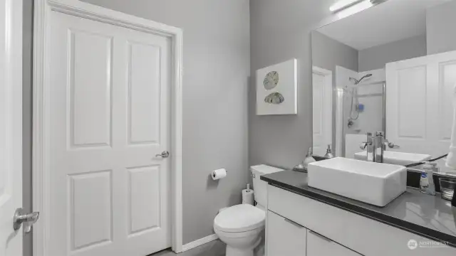 Walk in closet off Primary suite bathroom