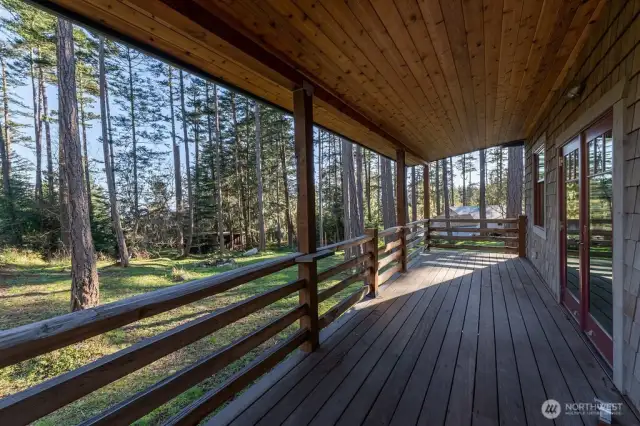 Spacious mahogany decks
