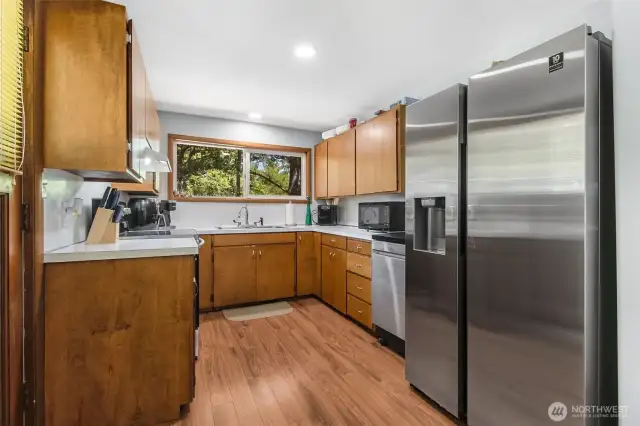 Kitchen with all new appliances.