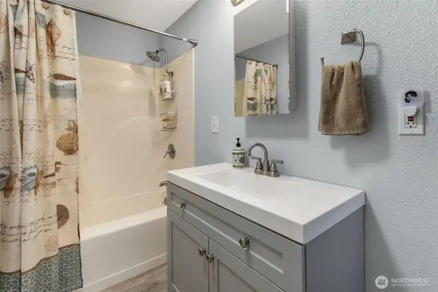 Guest full bathroom, completely remodeled and new everything!