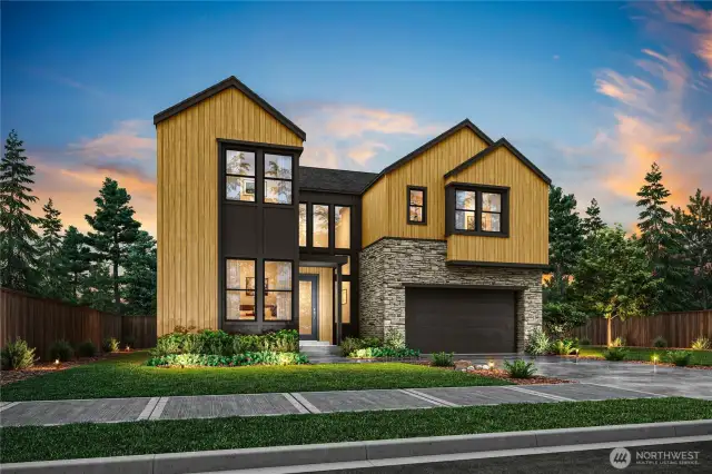 Stunning Exterior- Rendering is for marketing purposes. Colors and features may vary