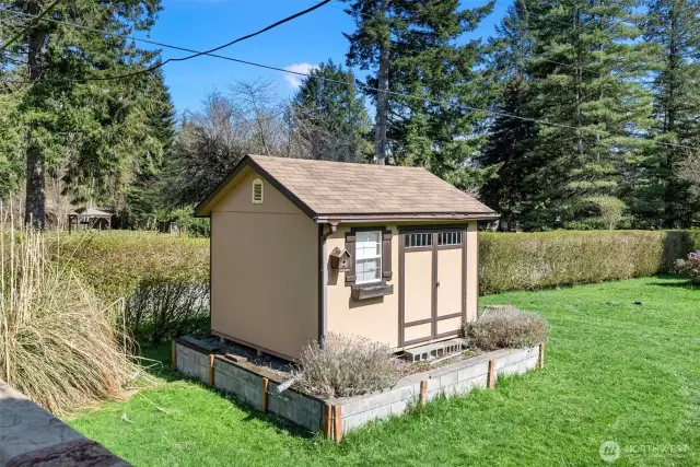One of two sheds on the property