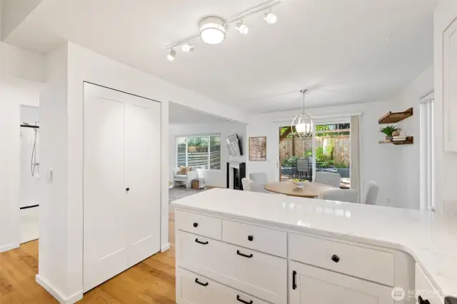 Great counter space and pantry closet.